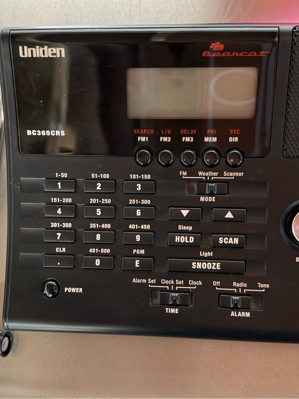 BearDen BC365CR5 Black Clock Radio Scanner with Alarm and Weather - Picture 5 of 5